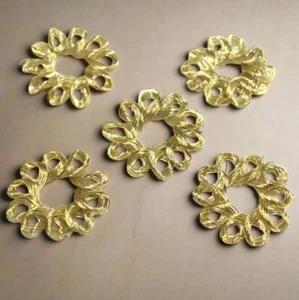 10 piezas cuentas de malla de alambre doradas 32 mm - Imagen 1 de 7