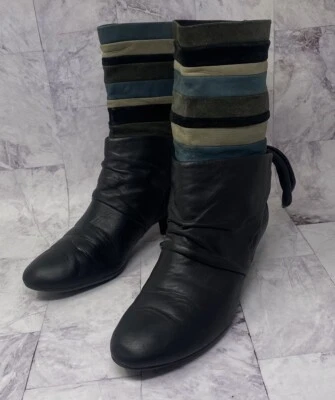 Camper Kobo Black Leather Mid-Calf Booties Pull On Women's Boots Sz 40 US Sz 10 - Image 1 of 4