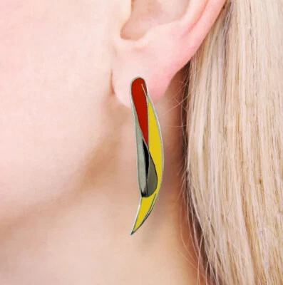 Vintage ACME Studio “Pablo” Earrings by Italian Designer MASSIMO IOSA-GHINI NEW — 第 1/4 张图片