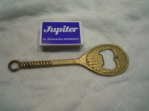 Massiver Messing Kapselheber Kronkorken Öffner Flaschenöffner Tennis Schläger - Bild 1 von 2