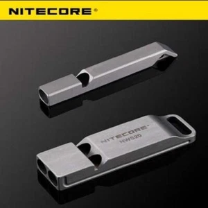 100% New Nitecore Titanium Lifesaving Emergency Survival SOS 120db Whistle - Bild 1 von 11