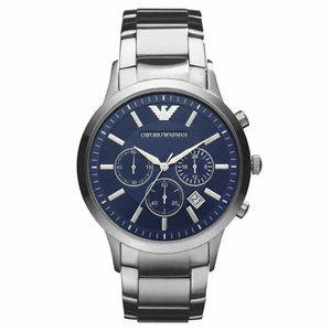 EMPORIO ARMANI AR2448 BLUE DIAL MEN'S CHRONOGRAPH WATCH NEW WITH WARRANTY - Picture 1 of 3