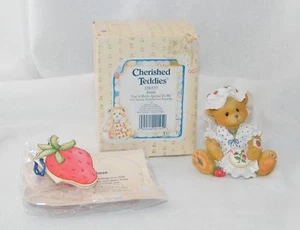 New Vtg. Cherished Teddies 1995 Jenna "You're Berry Special to Me" Bear Figurine - Picture 1 of 12