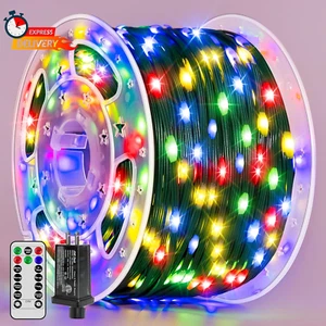 Multicolor LED String Lights - 1200 Bulbs, 394 FT, Waterproof Outdoor & Indoor, - Picture 1 of 12