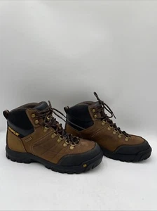Caterpillar Men's Threshold Waterproof Work Steel Toe Waterproof Boots Brown 11M - Picture 1 of 8