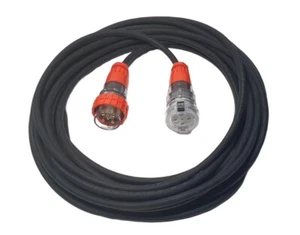 32 Amp 50m Extension Lead, 3 Phase, 5 pin, 415V 32A 50mt Cable 4.0mm² Rubber 3Ph - Picture 1 of 4