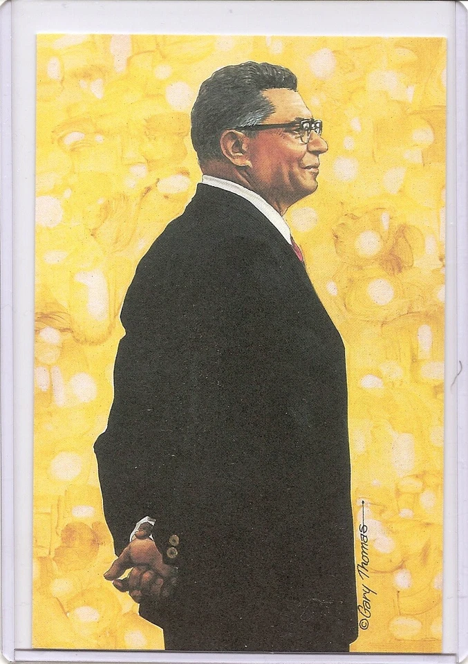 1991 Vince Lombardi Goal Line Art Postcard Unsigned - Series 3 Three - Image 1 of 1