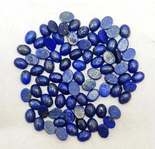 Lapis Lazuli 5x7mm Oval Cabochon 100 Piece Loose Gemstone For Jewelry - Image 1 of 1