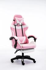 Gaming Chair Office Seating Racing Computer PU Leather Executive Racer Footrest