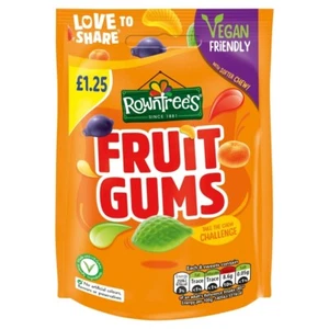 Rowntree's Fruit Gums – 20 x 120g Bags – Chewy Fruit Sweets Full Box - Picture 1 of 1