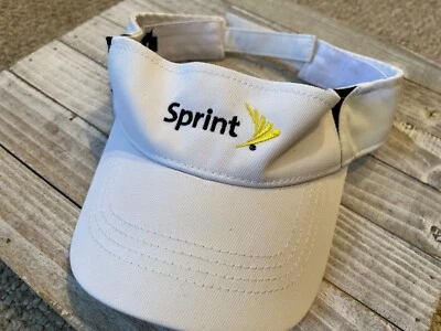 Vintage Sprint Telecom Visor Cap Hat White Embroidered Adjustable One Size - Image 1 of 4