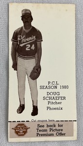 1980 Phoenix Giants VNB Minor League Baseball Card#03-Doug Schaefer