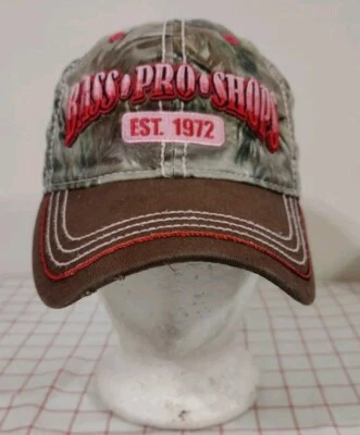 Шляпа камуфляжная Bass Pro Shops Est 1972 Gone Fishing зеленая коричневая женская регулируемая - Изображение 1 из 4