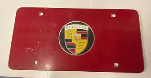 RARE VINTAGE PORSCHE STUTTGART GERMANY LICENSE PLATE COVER FRAME - Picture 1 of 3