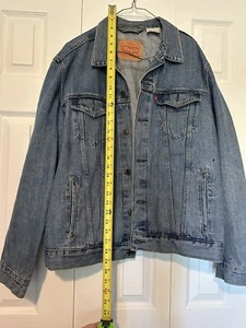 Levi's Blue Jeans Denim Trucker Jacke Größe Large klassisch 72335 Levi - Bild 1 von 9