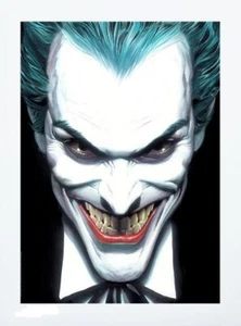 DC Villain The Joker Retrato de Villainy Alex Ross Bellas Artes Giclée sobre Lienzo - Imagen 1 de 1