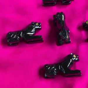 Spirit Animal Carved Black Panther Figurine Patience Awareness Personal Power - Picture 1 of 10