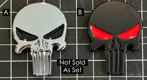 3D Military Metal Skulls (The Punisher) Decal - Picture 1 of 5