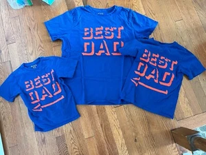 3 Children’s Place Best Dad Father’s Day Lot Large + Blue Lot - Picture 1 of 5