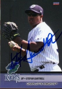 2010 Charlotte Knights STEFAN GARTRELL Signed Card autograph AUTO white sox