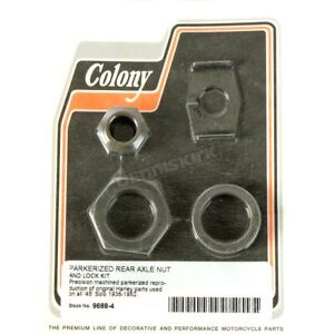 Colony Parkerized Rear Axle Nut and Lock Kit - 9688-4