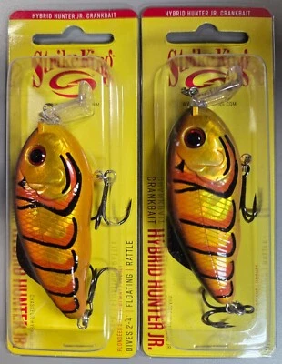 2- Strike King Hybrid Hunter Jr. Fishing Lure, GOLD CRAW, 3", 1/2 oz