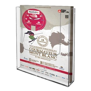 Clear Acrylic 5.5x8.5 Brochure Holder 1 Tier Desktop Literature Display Rack - Picture 1 of 5