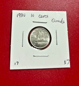 Moneda de 10 centavos Canadá 1980 - ¡Bonita moneda del mundo!!! - Imagen 1 de 2