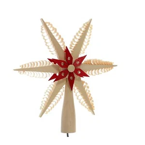 Baumschmuck Christbaumspitze Natur Rot BxHxT 20x20x3cm NEU Weihnachtsbaum Spitze - Bild 1 von 2