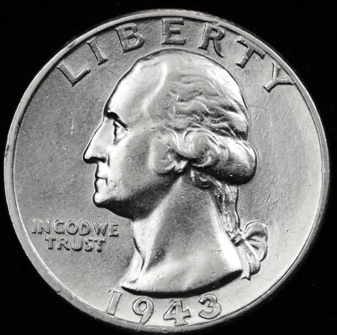 1943-p Washington Quarter.   High Grade.  65768 (Inventory A) Cover