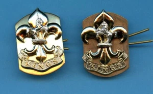 The   Kings Liverpool & Manchester  Regiment Pair of Metal Collar  Badges - Picture 1 of 3