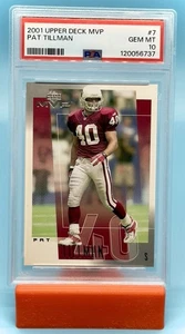 2001 Upper Deck MVP Pat Tillman #7 RC PSA 10 - Picture 1 of 2