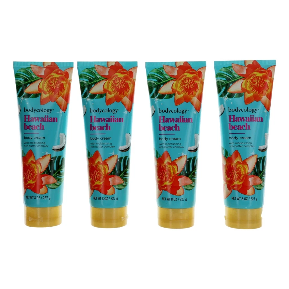 Hawaiian Beach by Bodycology,4 Pack 8oz Moisturizing Body Cream women - Image 1 of 1