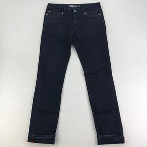 Lip Service Jeans Mens 31 Black Red-Line Denim Slim-Straight Rocker Punk Biker - Picture 1 of 13