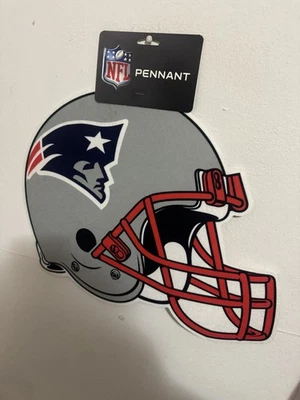 New England Patriots 11x11” Premium Troquelado Casco Banderín NFL Foto 1 de 2