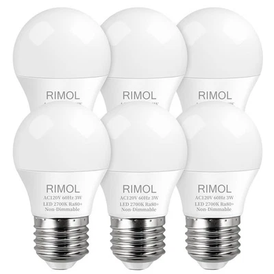 25 Watt Bulbs Equivalent, A15 Light Bulbs E26 3W LED Bulb 2700K Soft White, L... - Image 1 of 4
