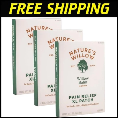 Parches extra grandes para aliviar el dolor - árnica de acción rápida y corteza de sauce - 18 unidades Foto 1 de 4