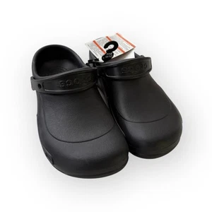 Crocs Adult Bistro Clogs Slip Resistant Work Shoes Black M8 W10 NEW W/ TAGS - Picture 1 of 5