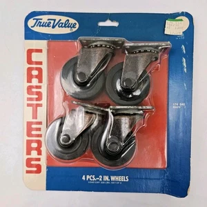 Vintage Möbelrollen Set Möbel Industrie drehbar 2" Rollen Neu aus altem Lagerbestand True Value - Bild 1 von 10