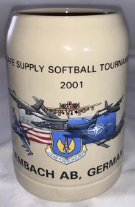 USAFE Supply Softball Tournament SEMBACH AB, GERMANY 2001 Beer Stein CUP MUG - Bild 1 von 9
