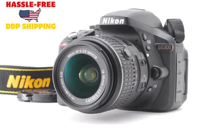 Nikon D5300 Digital SLR Camera AF-P DX 18-55mm f3.5-5.6 G VR [N.MINT] From Japan - Image 1 of 4