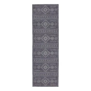 Linon Dillon Igor Grey and Ivory 2'6" X 8' Runner Rug - Picture 1 of 10