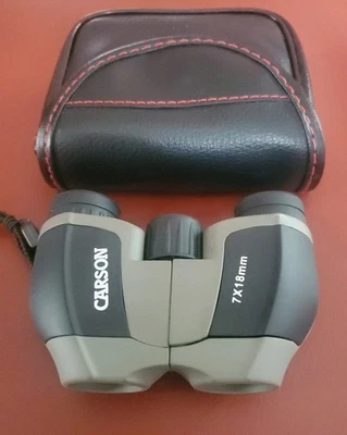 Carson 7x18mm Binoculars W/Case EUC - Image 1 of 4
