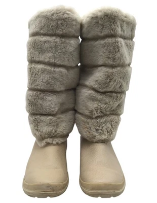 Botas hasta la rodilla Timberland de piel sintética para mujer talla 8,5 M beige Foto 1 de 4