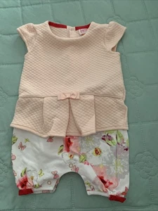 Baby girls romper. Baker by Ted Baker Girls 3-6 Month Romper Outfit - Picture 1 of 5