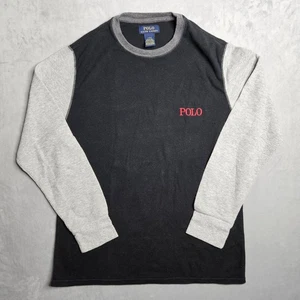 Camisa Polo Ralph Lauren Para Hombres Grande Negra Bloque de Color Tejido Gofre Logo Térmico - Imagen 1 de 8