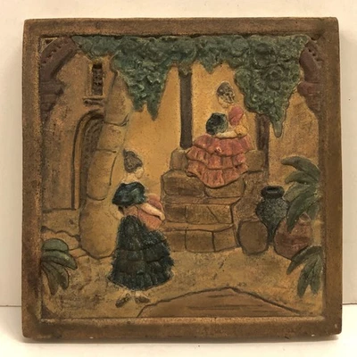 California Art Tile Co. Scenic Spanish Revival Tile - Bild 1 von 3