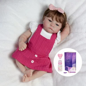 18 Zoll Ganzkörper Vinyl Silikon Reborn Puppe Lebensecht Wasserdicht Neugeborenes Baby Mädchen - Bild 1 von 7