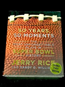 Jerry Rice Signed Book 50 Years 50 Moments Super Bowl San Francisco 49ers - Picture 1 of 2