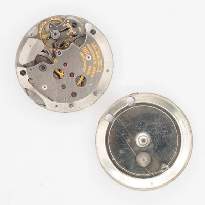 Vintage LeCoultre Caliber 814 17-Jewel Alarm Wristwatch Movement & Dustcover - Image 1 of 4